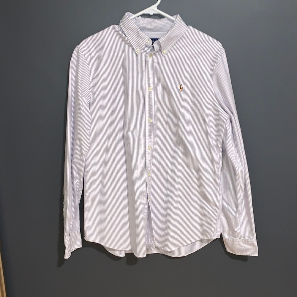 Lilac Stripe Button Up